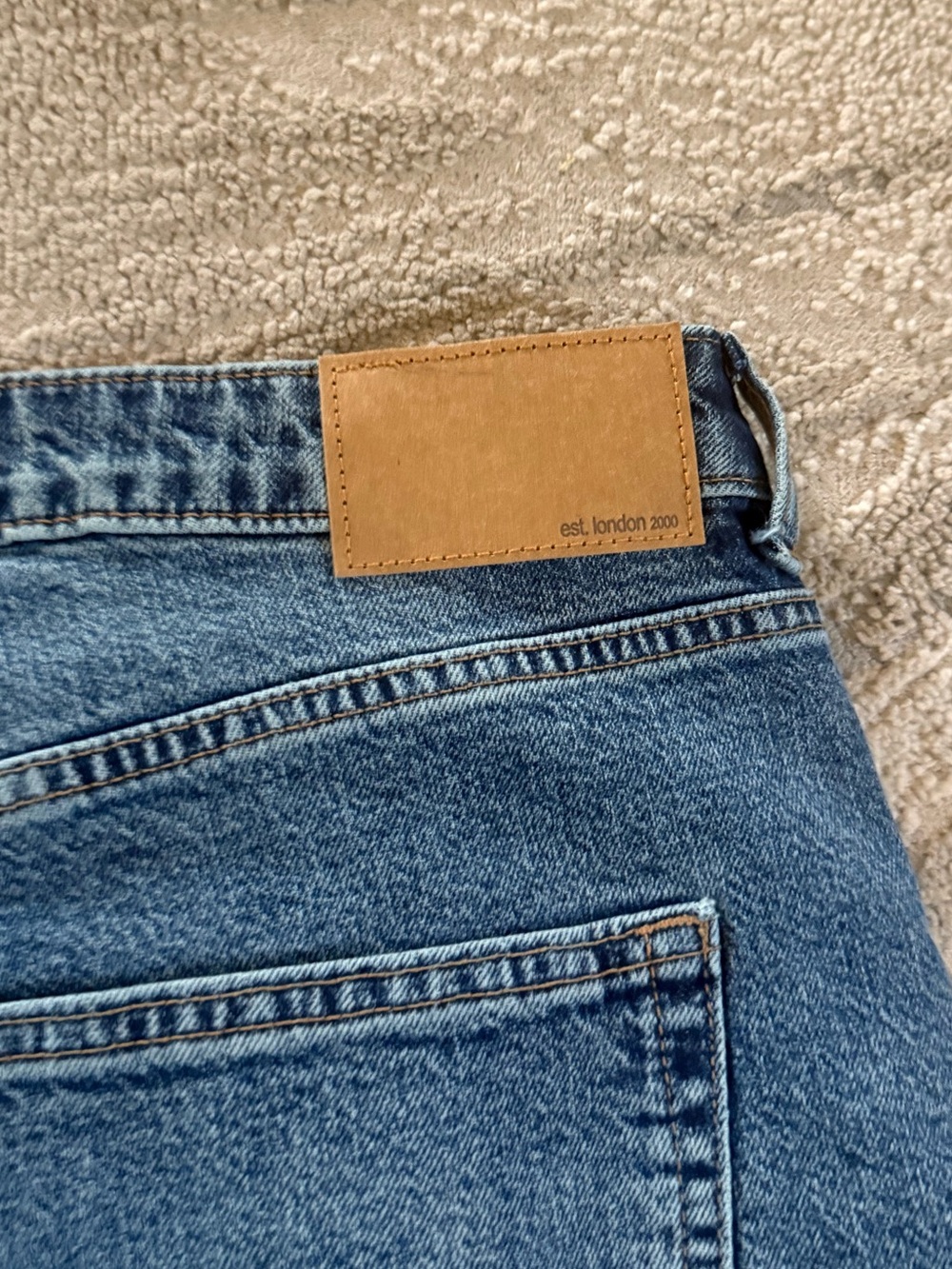 ASOS Relaxed straight jeans crop high rise size 16 new - Picture 9 of 11